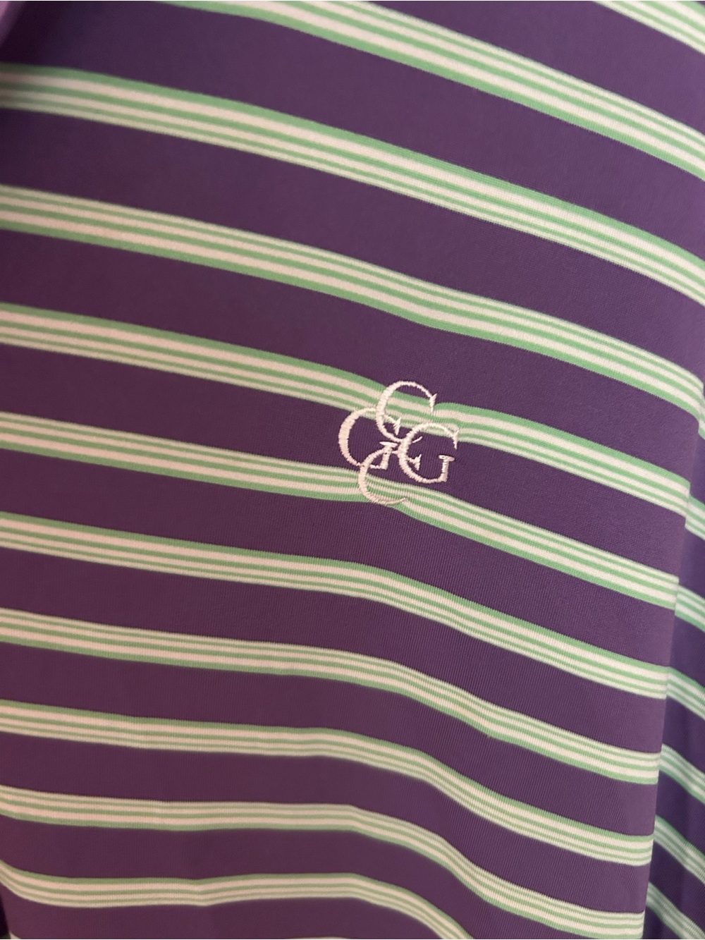 Peter Millar Purple Striped Polo Shirt sz XXL - Picture 3 of 5